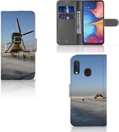 Geschikt voor Samsung Galaxy A20e Flip Cover Schaatsers Friesland