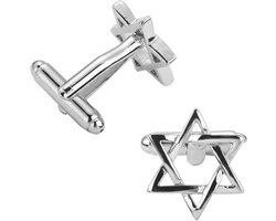 Manchetknopen Ster Davidster Davidschild Magen David Hexagram Ajax Chanoeka Hanukkah Bar Mitswa Bar Mitzvah Zilverkleurig Manchetknopen Ster Davidster Davidschild Magen David Hexagram Ajax Chanoeka Hanukkah Bar Mitswa Bar Mitzvah Zilverkleurig