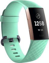 Merkloos Siliconen bandje - Fitbit Charge 3 - Groen - Large