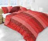 Luxe Flanel Dekbedovertrek 240x220cm Red golf