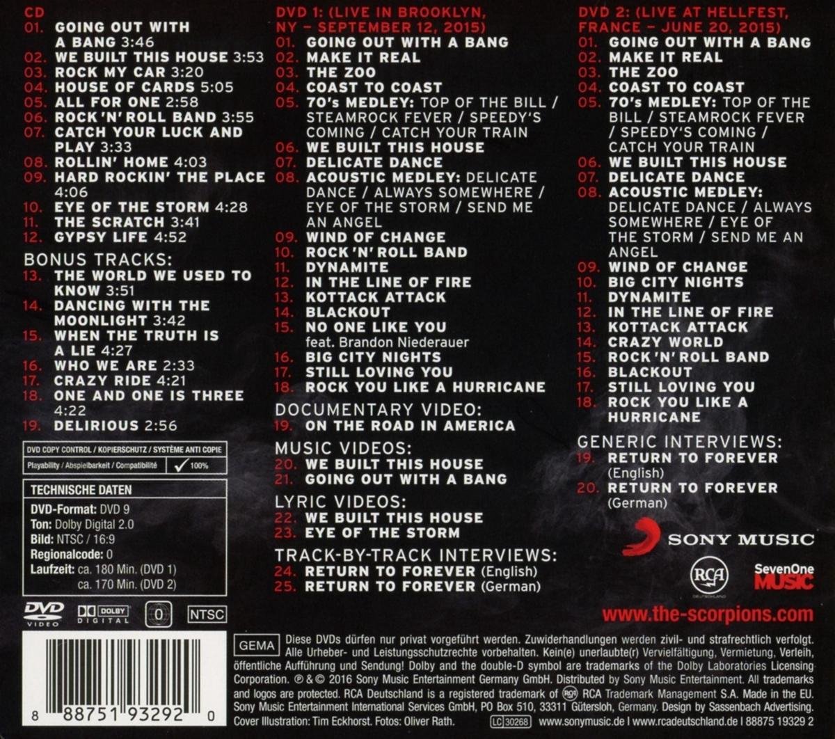 Return To Forever (Tour Edition) (CD+DVD), Scorpions Muziek