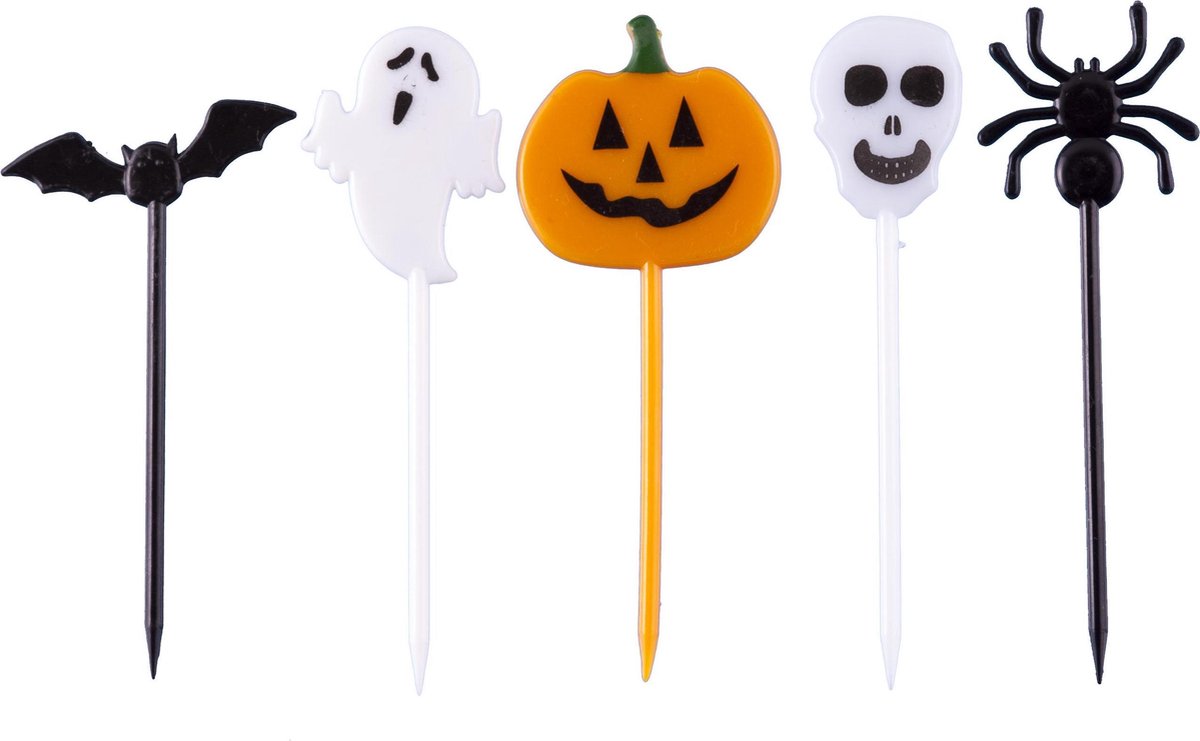 Halloween | Bento lunchbox | Bento box | cupcake decoratie | prikkers met versiering | taartversiering | taart decoratie