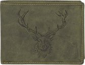 Greenburry - Vintage Animal wallet - royal stag - men - olive