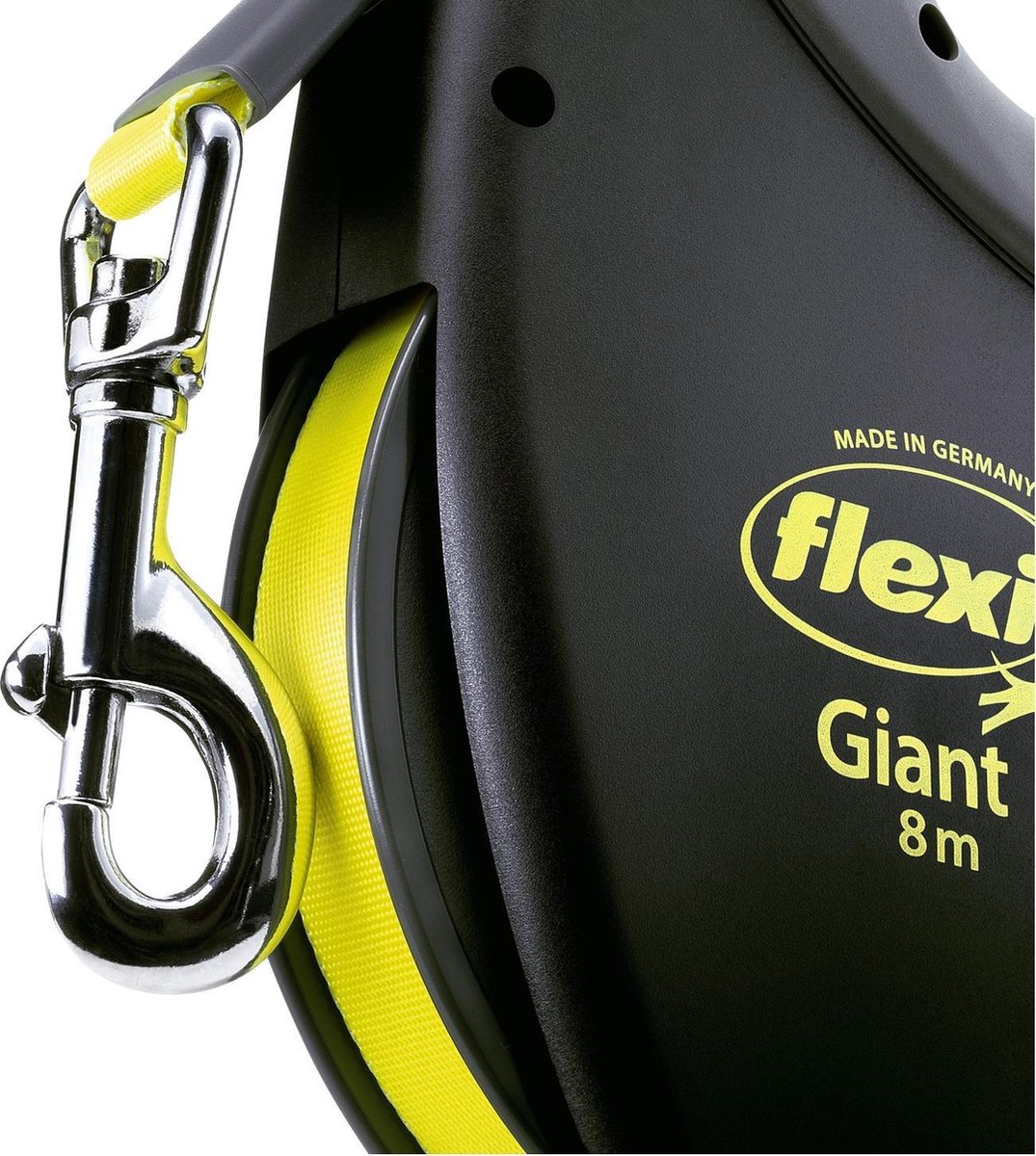 Flexi Giant Tape - Hondenriem - Zwart/Geel - L - 8 meter - voor honden tot  50 kg | bol.com