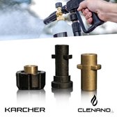 Kärcher Quick Couplings Set (Adaptateur Kärcher série K - Adaptateur Karcher HD - Karcher Brass) Ensemble avec tous les accouplements Kärcher - y compris pour lance Clenano Foam Lance