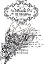 Cs0877 Clear stamp Vintage Dreaming of a white christmas