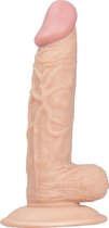 Eroticnoir - Levensechte en realistische dildo met krachtige zuignap - Voor mannen en vrouwen - Dik geaderd - beigeig - 20 cm