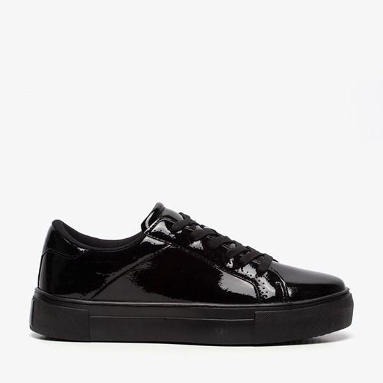 Blue Box dames lak sneakers - Zwart - Maat 36 | bol.com