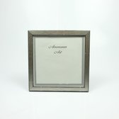 AL - Cadre photo en bois - Argent / Noir - 40 x 40 cm
