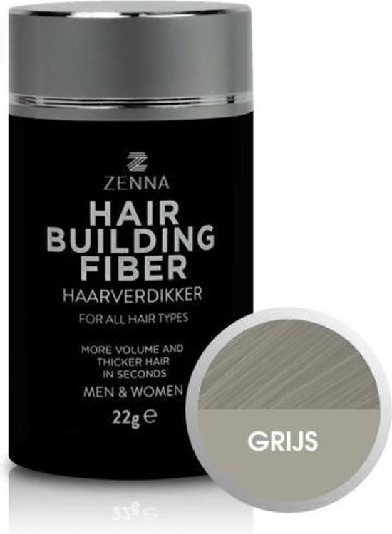 Zenna Hair Fibers Haarpoeder - Haarverdikker - Grijs 22 gram | bol.com
