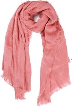 Dielay - Zachte Fluffy Sjaal - Acryl - 180x65 cm - Roze