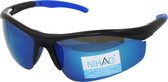Nihao Erhai Half Frameless Sportbril HD 1.1mm 7 Layers Polarized Lens - TR-90 Ultra-Light frame - Anti-Reflect coating - True Silver Revo Coating - TPU Anti-Swet Neusvleugels en Temple Tip - UV400