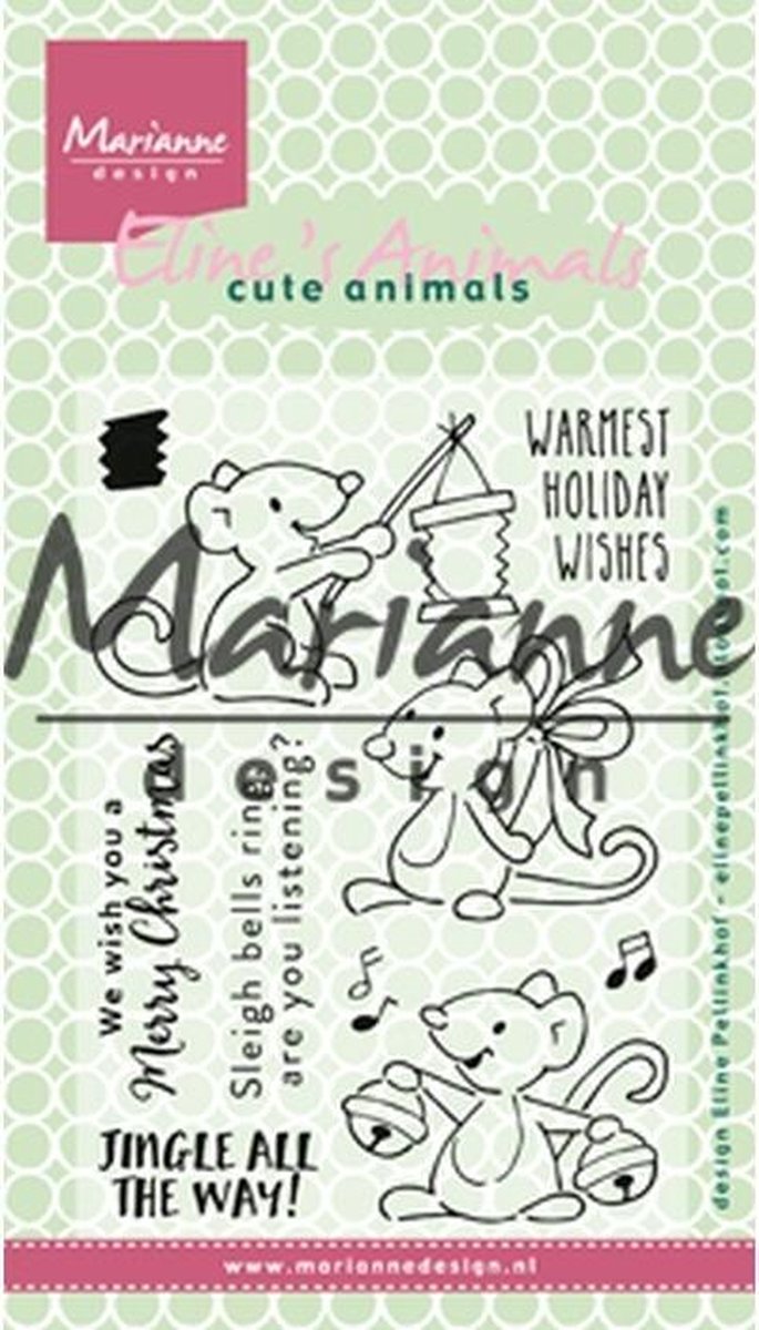 Marianne Design Eline's Clear stamps - Christmas mice