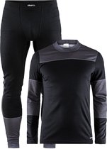 Craft Baselayer Set Thermoset Heren - Black/Dk Grey Melange - Maat XXL