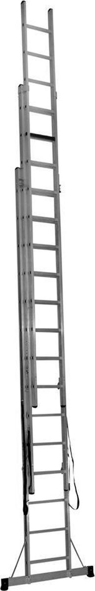Professionele Reformladder | 3-delig | 3x14 treden | Aluminium | Anti slip | EN 131-1 + 2, NEN 2484, TÜV en GS gecertificeerd