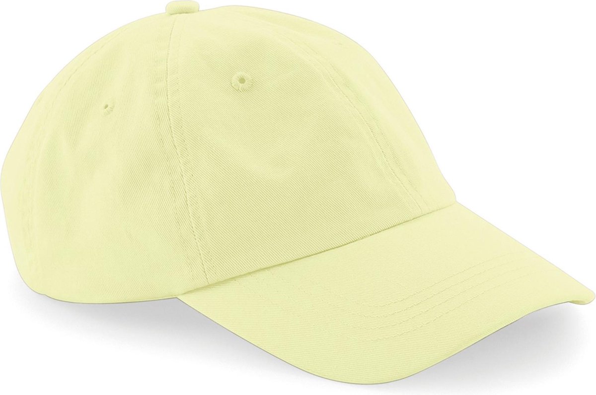 Senvi Beechfield Low Profile 6 Panel Dad Cap Pastel Lemon