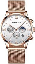 CRRJU® Horloges voor Mannen Herenhorloge Jongens Heren Watch Horloge – Horlogebox Geschenkdoos – Rosé Wit