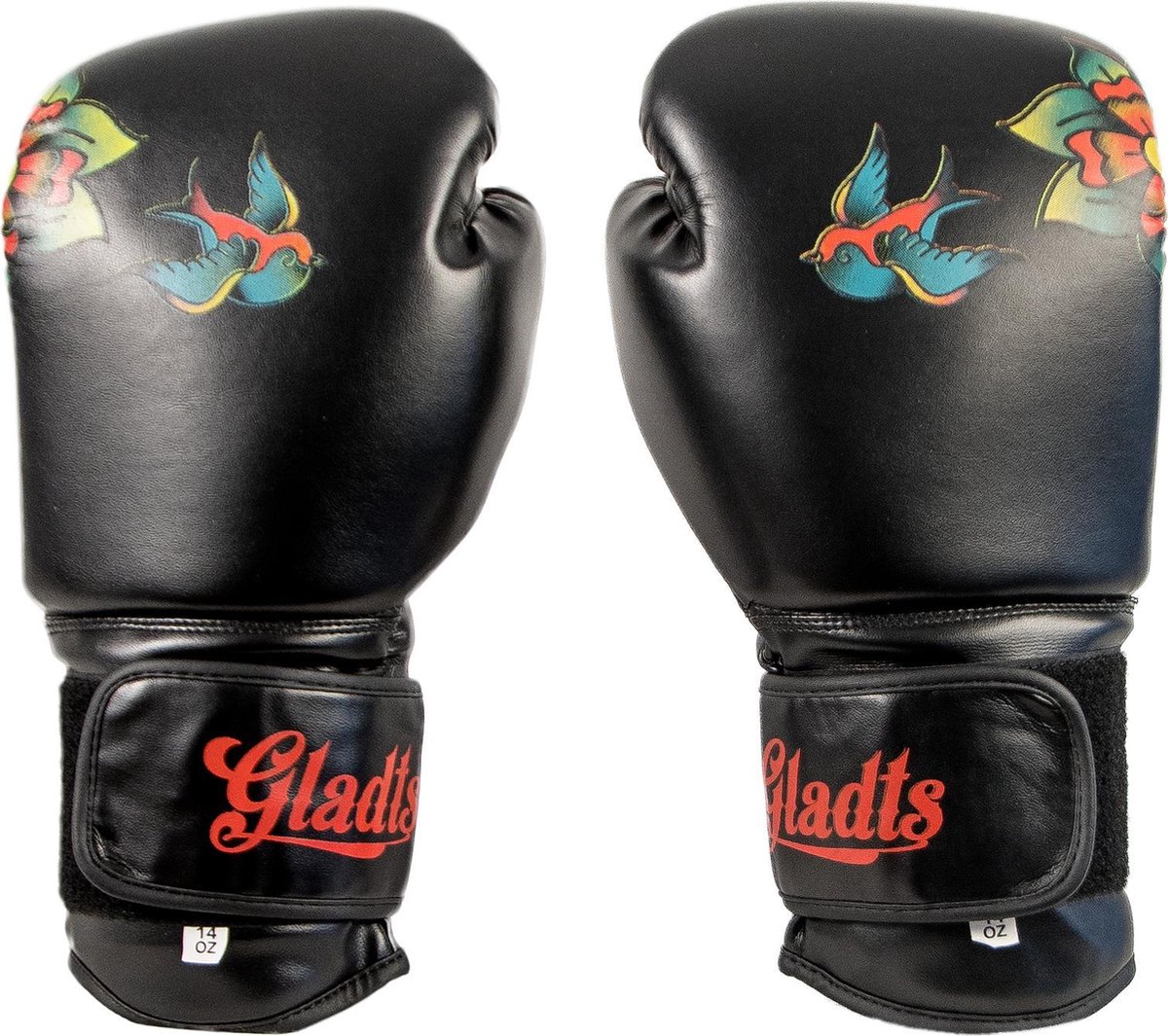 Gladts - Tattoo style - Bokshandschoenen 10 Oz - Bokshandschoenen kinderen - Bokshandschoenen heren - Bokshandschoenen dames - Kickboks handschoenen - Bokshandschoenen 12 oz - Bokszak