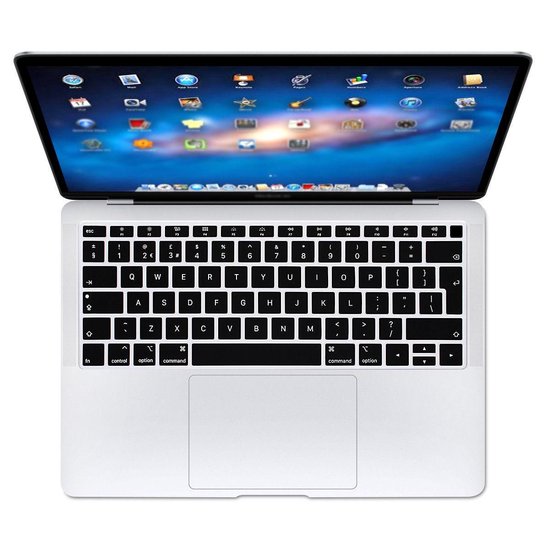 Siliconen Toetsenbord cover voor MacBook Air 13.3 inch model 2018 (A1932) -  Zwart - NL... | bol.com