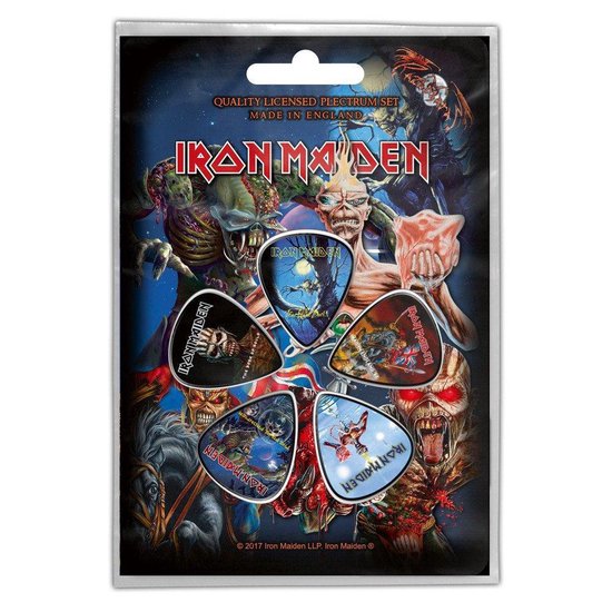 Foto: Plectrumset iron maiden later albums set van 5 stuks 