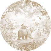 Pimpelmees muursticker Dieren Bos - kinderkamer - babykamer - 120 cm - mosterd