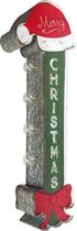 Signs-USA - Light up! Dubbelzijdig Christmas vintage marquee uithangbord met bulb lampen - 23 x 8 x 65 cm