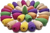 Wierook Kegels 80 stuks - voor wierook houder - meditatie - wierook waterval - ontspanning - Roos - Lavendel - Sandelhout -Bijvoethout