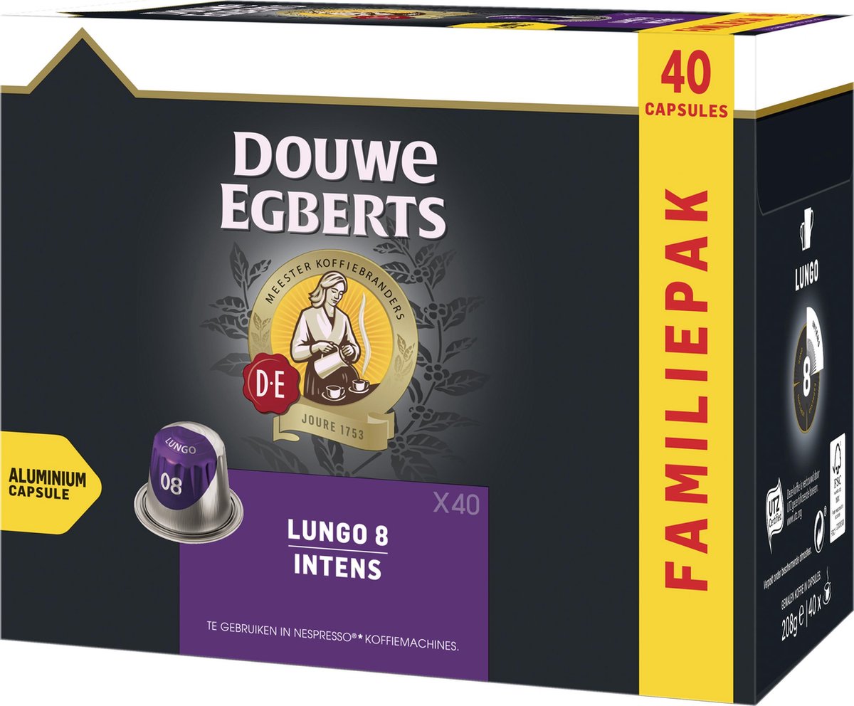 Richtlijnen Bestudeer Onderbreking Douwe Egberts Lungo Intens (8) - 5 x 40 Koffiecups | bol.com