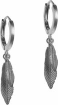 Lauren Sterk Amsterdam - oorbellen - hangers - veertjes - 925 zilver gerhodineerd - coating