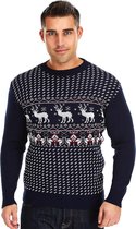 Foute Kersttrui "Klassiek & Stoer" Mannen | Heren - Vintage Kersttrui - Noorse Kersttrui - Christmas Sweater Maat M