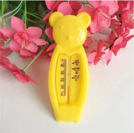 Badthermometer - Thermometer voor in bad - Kinder en baby thermometer – Geel Beertje