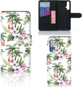 Telefoonhoesje met Pasjes Huawei Nova 5T | Honor 20 Flamingo Palms