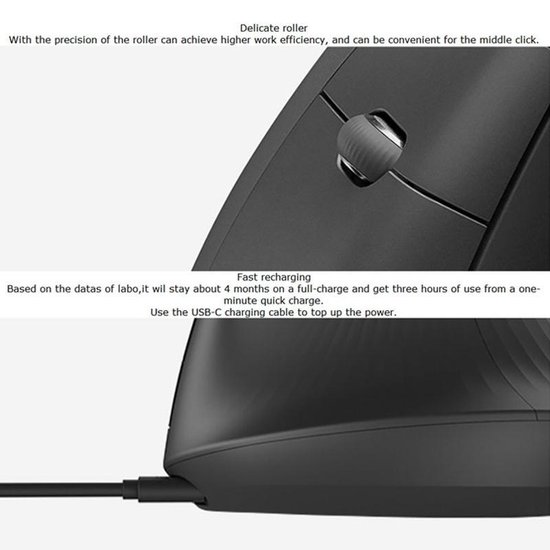 Logitech MX Vertical - Draadloze Ergonomische Muis - Grijs