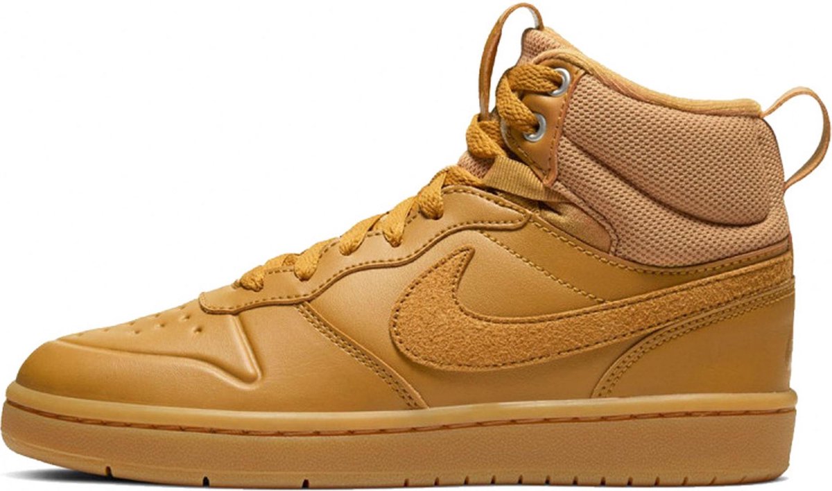 Bol Com Nike Court Borough Mid 2 Boot Gs Heren Sneakers Wheat Wheat Gum Med Brown Maat 38