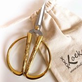 Ciseaux à broder 13 cm avec sac de rangement - petits ciseaux à grandes poignées couleur or - ciseaux hobby