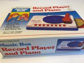 Kinderpiano muziekbox, piano en record player