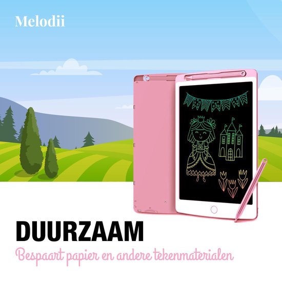 LCD Schrijftablet Voor Kinderen - Herbruikbaar Digitaal Tekenbord Met Wisfunctie Ideaal Voor Tekenen Schrijven Leren
