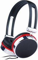 Gembird MHP-903 écouteur/casque Écouteurs Avec fil Arceau Musique Noir, Rouge, Acier inoxydable