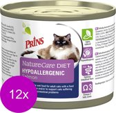 Prins Naturecare Diet Cat Hypoallergenic - Kattenvoer - 12 x Zalm 175 g