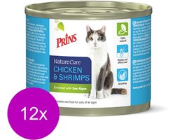 Prins Naturecare Cat 200 g - Kattenvoer - 12 x Kip&Garnaal