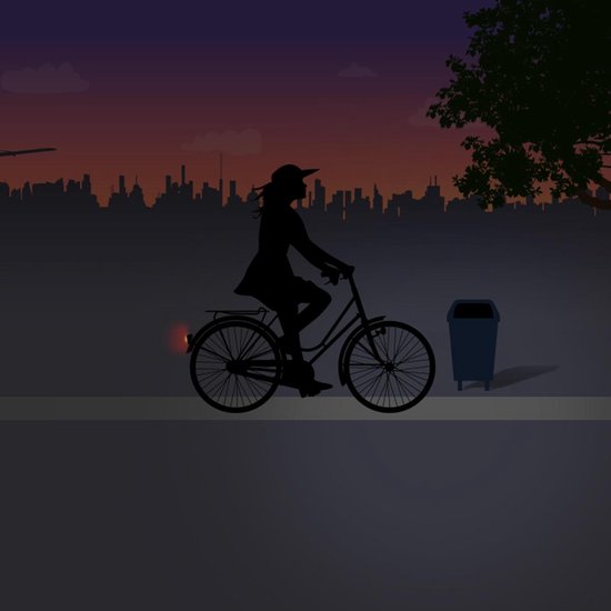Spanninga Pixeo Fiets achterlicht - Batterij - Met beschermbeugel — afbeelding 3