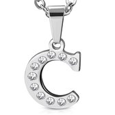Amanto Ketting Letter C - 316L Staal PVD - Alfabet - 20x14mm - 50cm