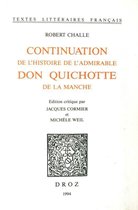Textes littéraires français - Continuation de l'histoire de l'admirable Don Quichotte de la Manche