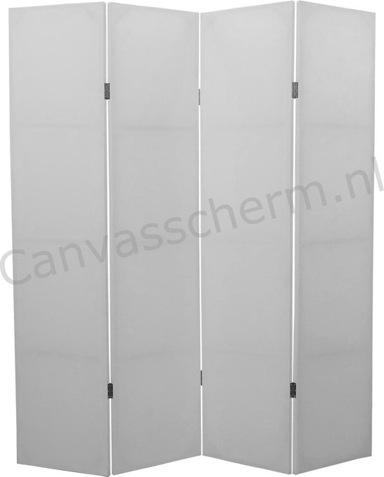 draaipunt Optimaal Ruim Kamerscherm Wit Blanco 4 panelen 160x180cm - Ruimteverdeler - Kamer scherm  - Kamerverdeler | bol.com