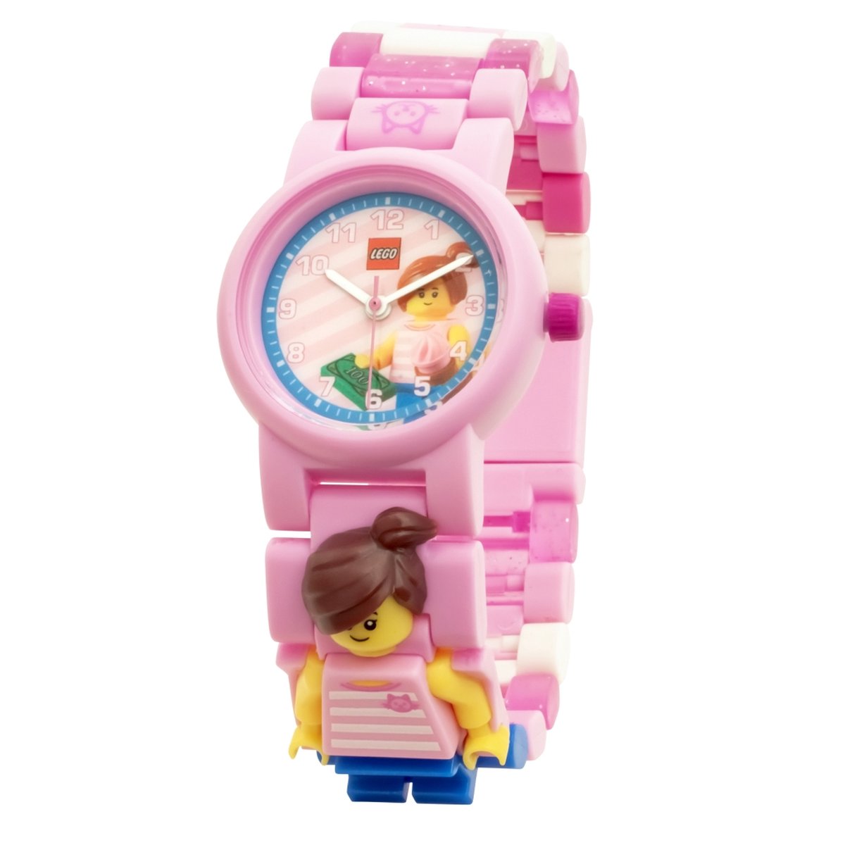 LEGO Classic Pink Minifiguur horloge - 8021667