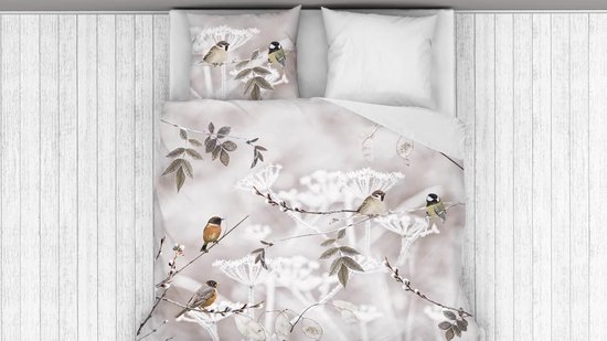 Snoozing Winter - Flanel - Dekbedovertrek - Eenpersoons - 140x200/220 cm + 1 kussensloop 60x70 cm - Grijs van Merkloos — afbeelding 4