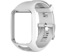 Wit horlogebandje Geschikt voor Tomtom Adventurer, Tomtom Spark, Tomtom Spark 3, Tomtom Runner 2, Runner 3 - Golfer 2 - horlogeband - polsband - horlogebandje