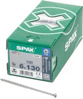 Spax Spaanplaatschroef Verzinkt Torx 6.0 x 130 - 100 stuks