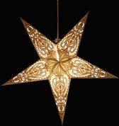 Kerstster met Verlichting 60cm - Kerst Raamdecoratie - Grijs Goud