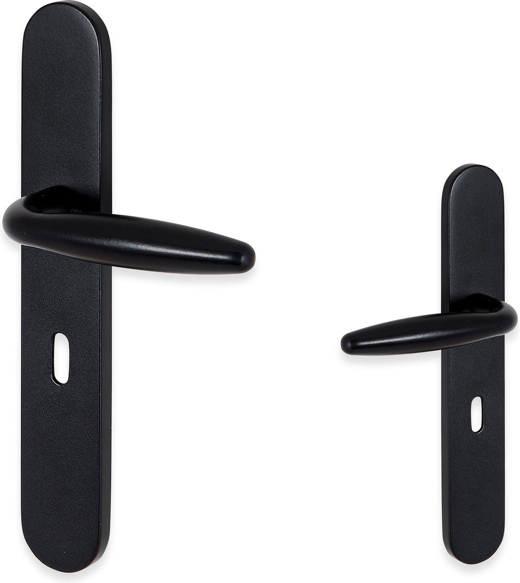 Sofia deurklink - kamerslot 72mm - mat zwart - complete set